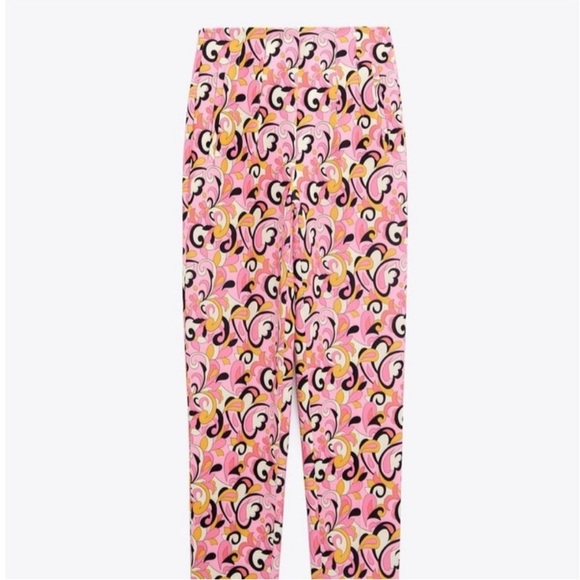 Zara pink patterned pants - Picture 3 of 7